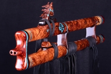 Honduran Rosewood Root Burl Native American Flute, Minor, Mid A#-4, #H38Ha